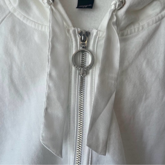Victoria’s Secret Sexy Little Bride White Zip-Up Sequin Hoodie - Picture 4 of 5